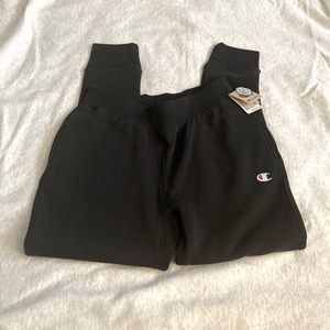 Mens Champion Reverse Weave Joggers Black L